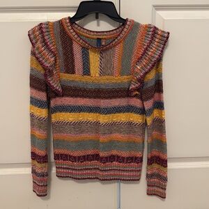 Pilcro Colorful V-Neck Sweater